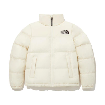 (Women) TNF Nuptse FW23 Cream Packable Hooded Jacket NJ3NP85A