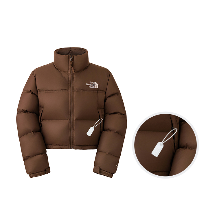 (Women) TNF Nuptse FW24 Brown Retro Short Down Jacket NF0A5GGE-1OI