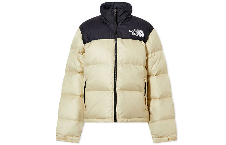 (Women) TNF Nuptse Logo Embroidery Zip Jacket Sand Brown NF0A3XEO-3X4-正常