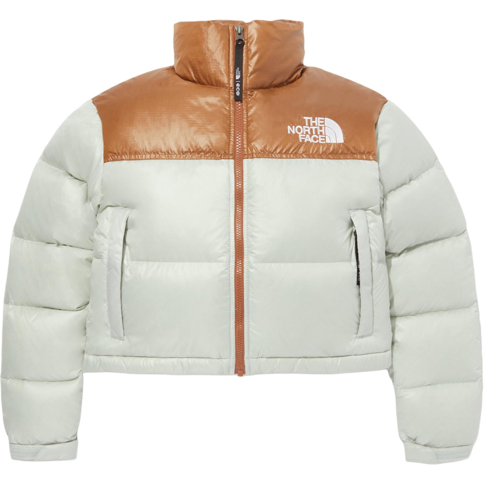 (Women) TNF Nuptse Short Jacket Cream Multicolor Logo Puffer NJ1DQ86D