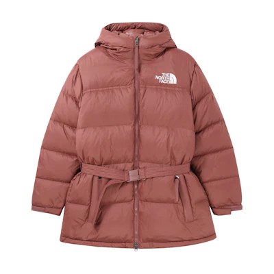 (Women) TNF Nuptse Solid Logo Hooded Down Jacket Pink Clay NF0A5GIL-6R4