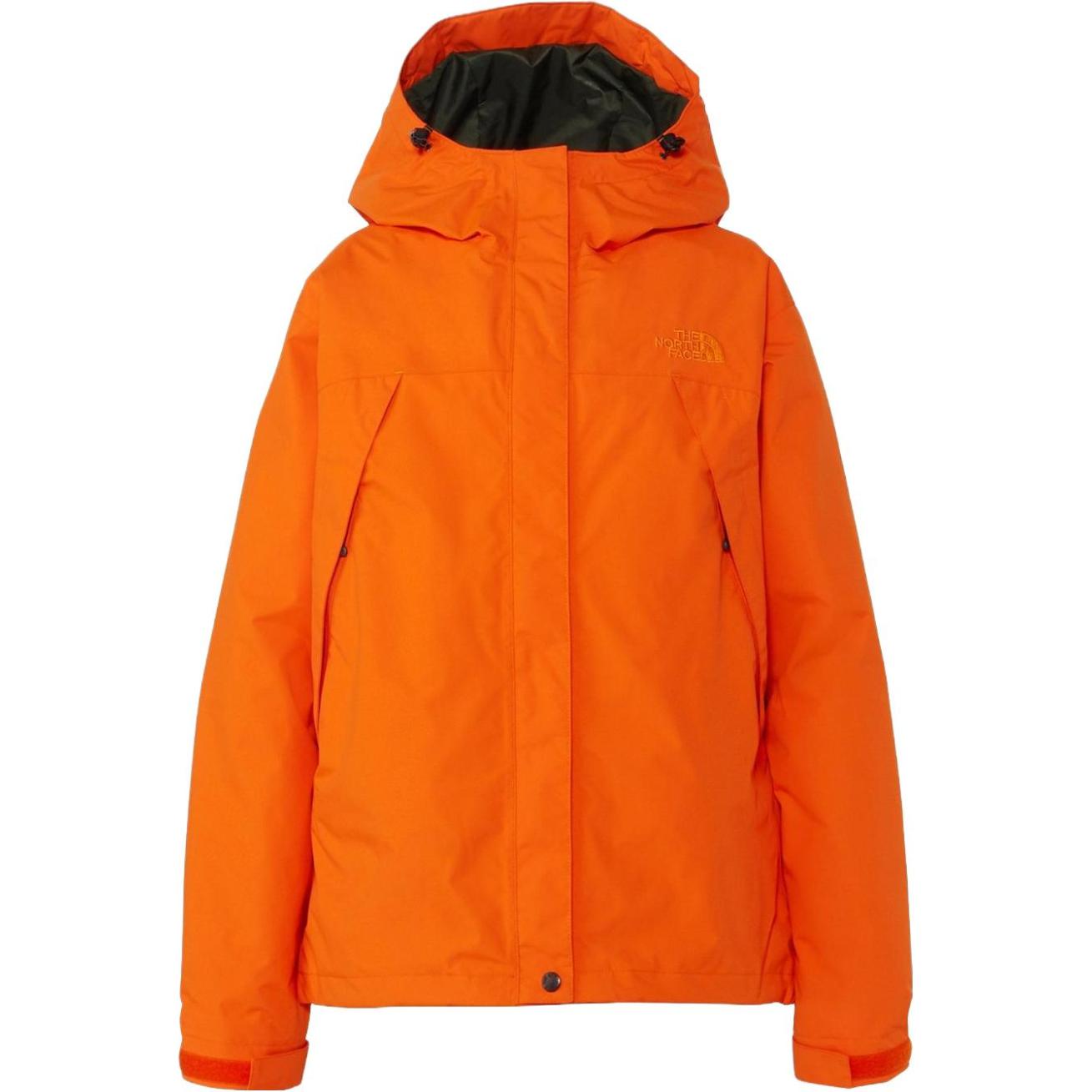 (Women) TNF Orange Solid Logo Embroidered Zip Hoodie Jacket NPW62233-MD女装