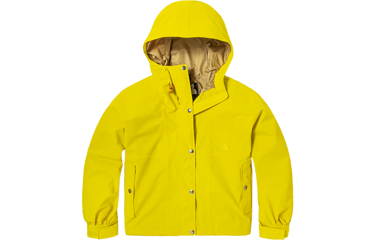 (Women) TNF Outdoor Waterproof Breathable Hooded Jacket Yellow NF0A5JYD-760