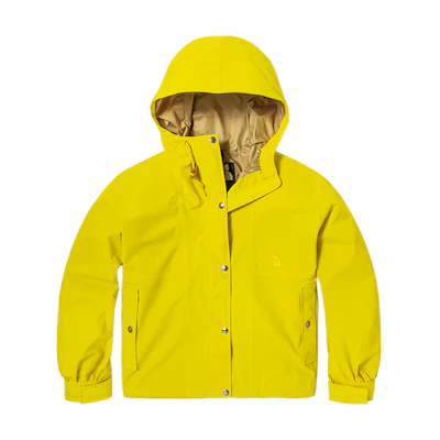 (Women) TNF Outdoor Waterproof Breathable Hooded Jacket Yellow NF0A5JYD-760