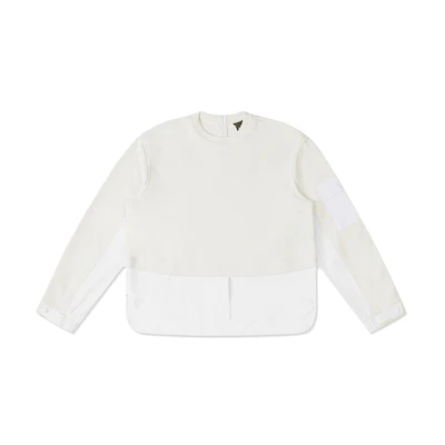 (Women) TNF Patchwork Antibacterial Pullover Sweatshirt Off-White. NF0A8A7M-QLI