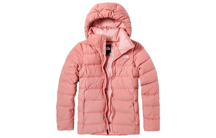 Buy (W) The North Face Chaqueta Rosa 550 con Capucha y Logo Bordado. NF0A4U7V-0LA
