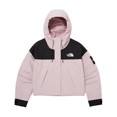 (Women) TNF Pink Colorblock Logo Print Zip Hoodie Jacket NJ2HQ30L