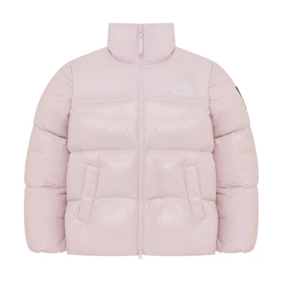 (Women) TNF Pink Nuptse Logo Full-Zip Puffer Jacket NJ1DQ96J
