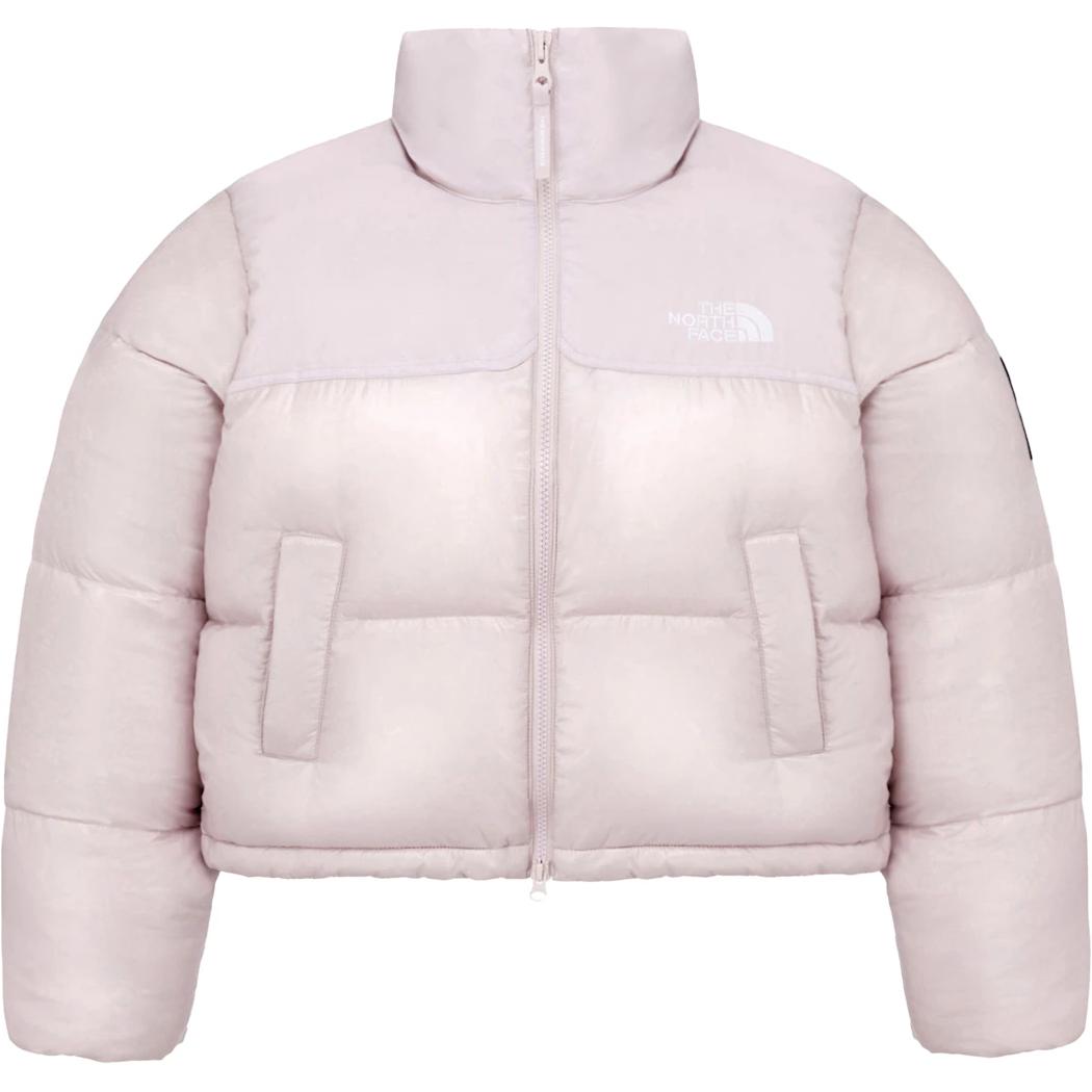 (Women) The North Face Pink Nuptse Logo Puffer Down Jacket NJ1DQ85L