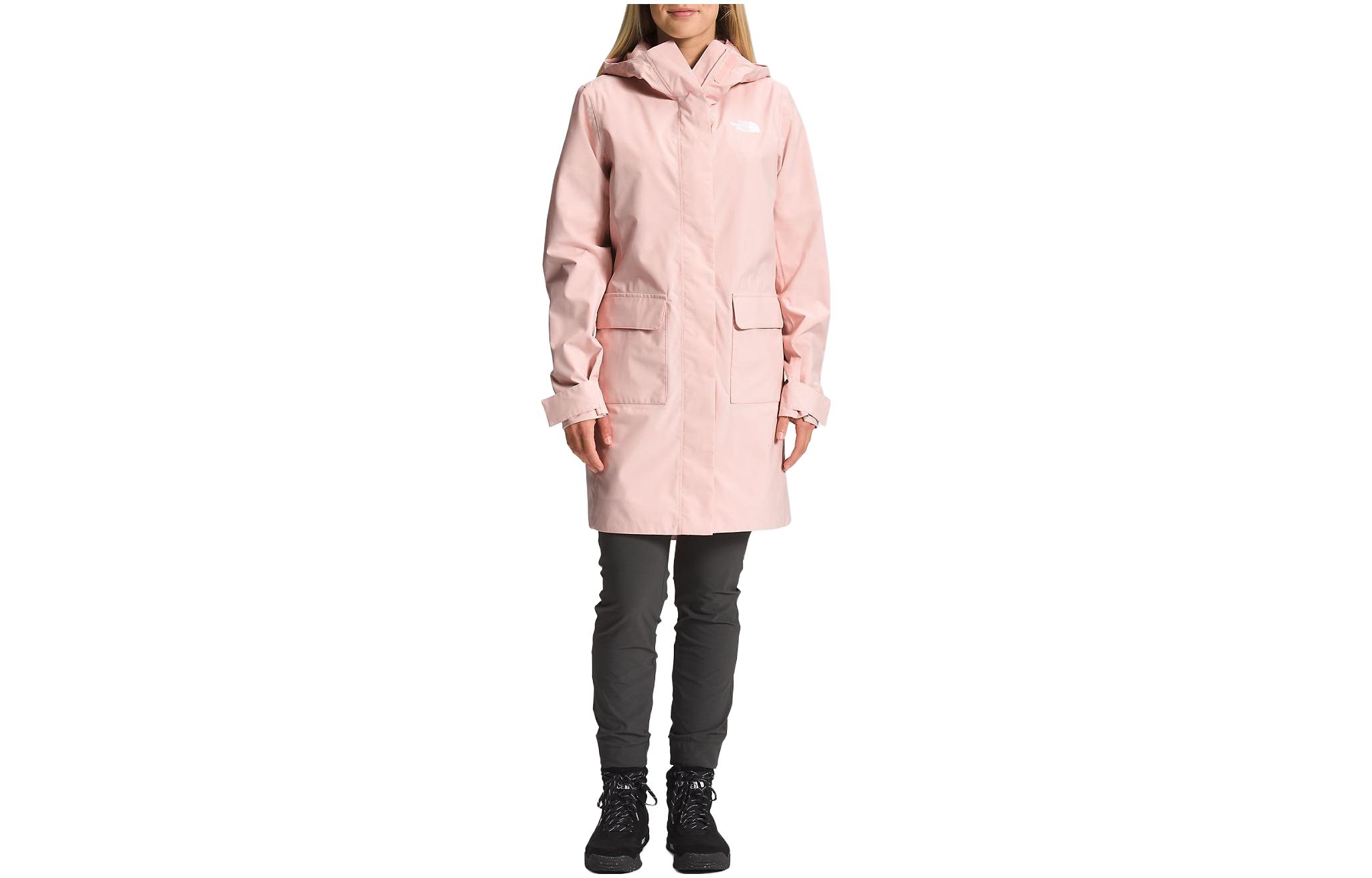 (Women) TNF Pink Waterproof Logo Hooded Jacket Mid-Length NF0A52YL-LK6 圖 2