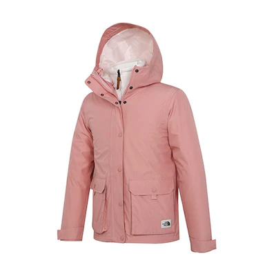 (Women) TNF Pink Waterproof Outdoor Hooded Jacket NF0A5AYJ-39W