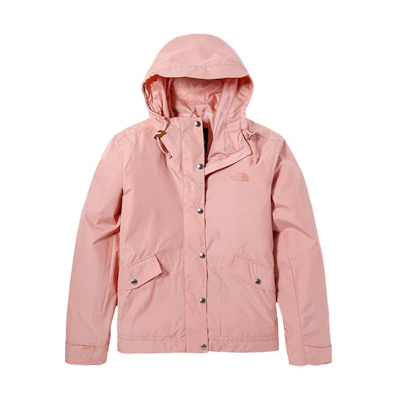 (Women) TNF Pink Windproof Hooded Outdoor Jacket NF0A5AYD-0LA