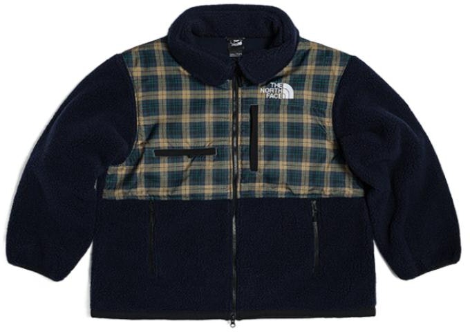 women-the-north-face-plaid-fleece-jacket-with-logo-print-navy-blue-nf-0-a7-w9-x-rg-1