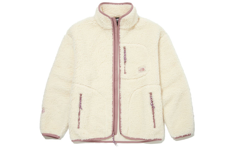 (Women) TNF Play Green Cream Fleece Jacket - Warm and Relaxed Fit NJ4FM86A 圖 2