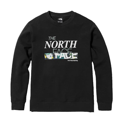 (Women) TNF Pullover Sweatshirt Black with Letter Print NF0A7WE9-JK3