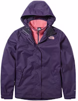 (Women) The North Face Purple Logo Fleece Lined Hooded Jacket NF0A497M-L64 (Women) The North Face Purple Logo Fleece Lined Hooded Jacket NF0A497M-L64