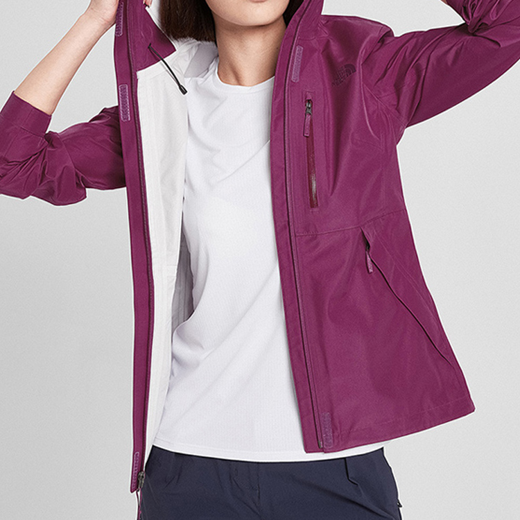 Lookbook (W) The North Face Jaket Outdoor Ungu Tahan Air & Angin, Bernapas. NF0A496Z-ZDN