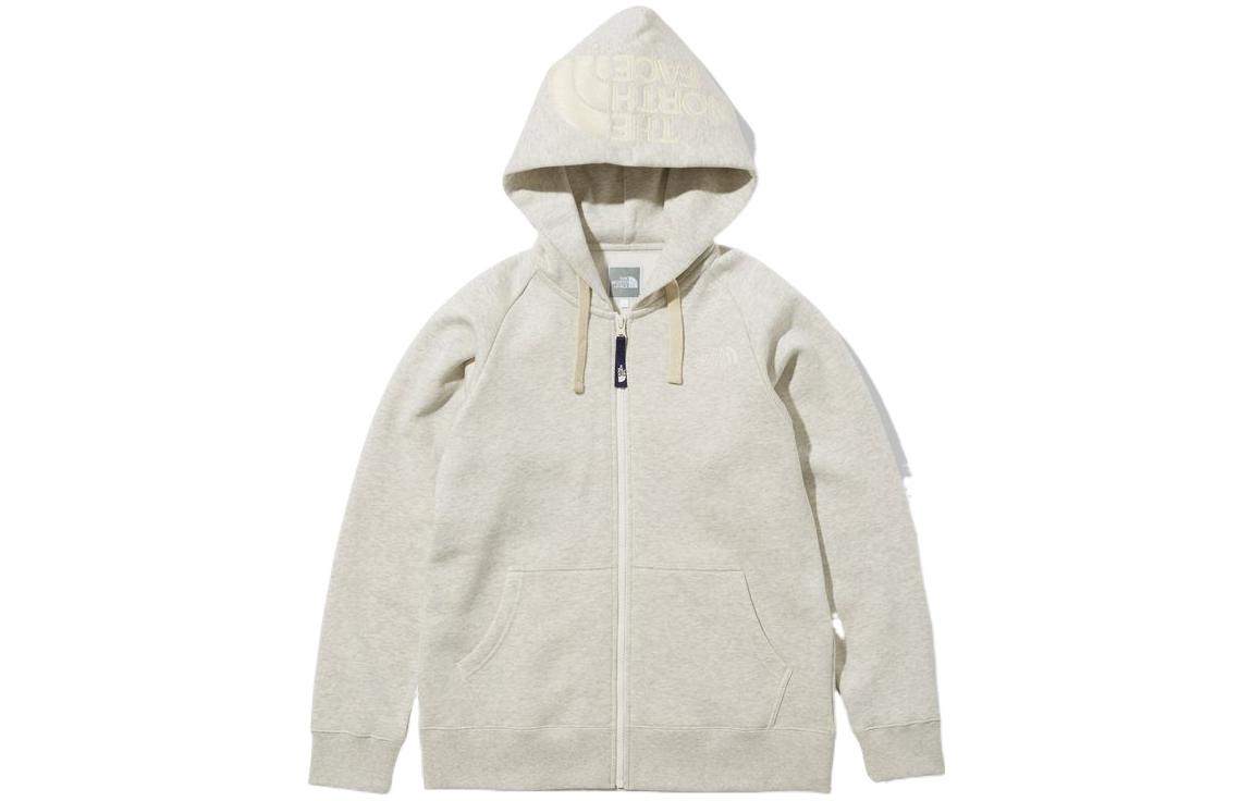 (Women) TNF Rearview Full Zip Hoodie Oatmeal - Casual Logo Jacket NTW12340-OM 圖 2