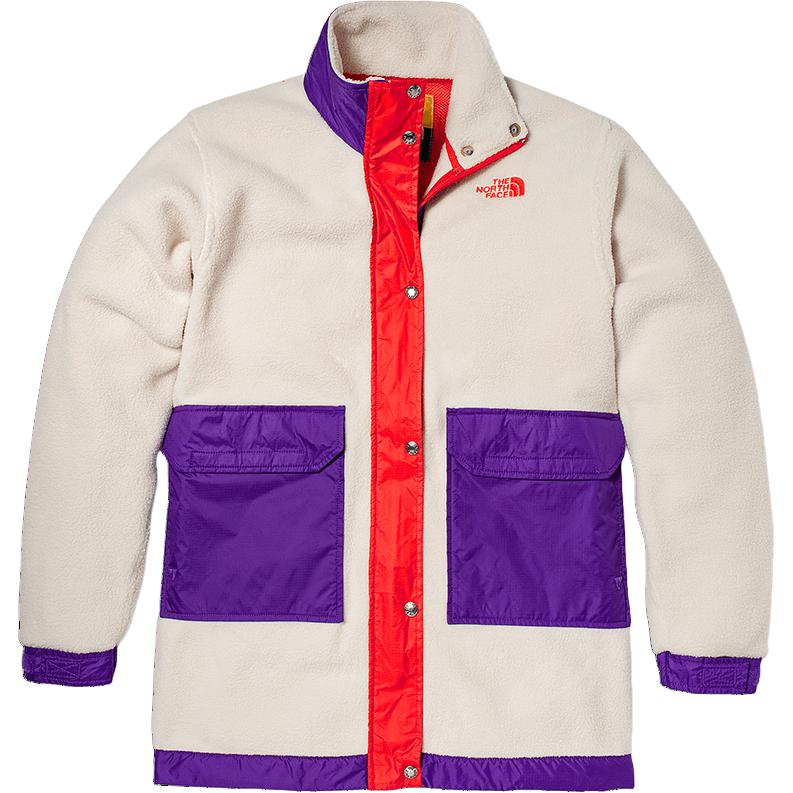 (Women) The North Face Retro Colorblock Fleece Pullover Jacket - White NF0A7QNL-37M