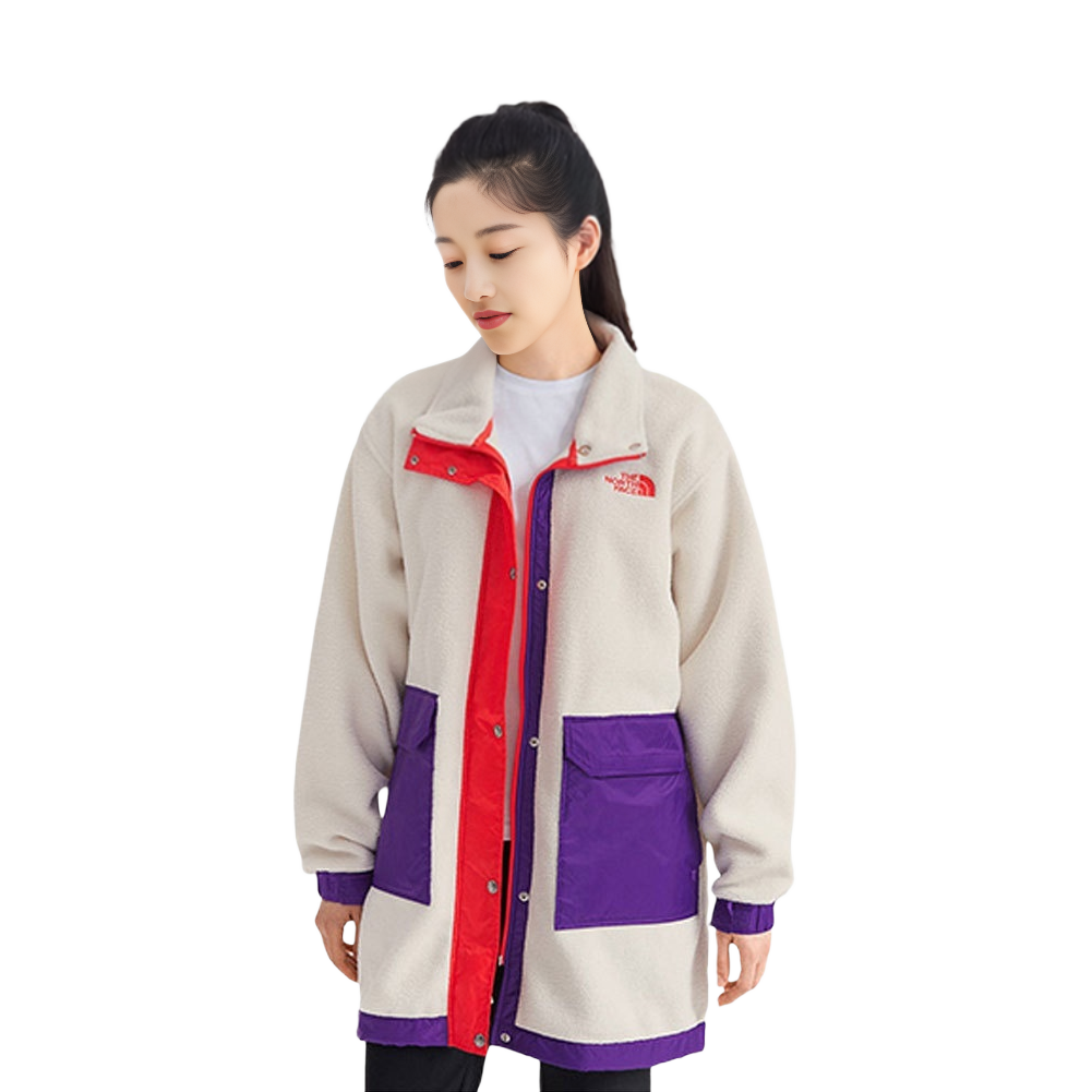 Lookbook (W) The North Face Retro Colorblock Chaqueta Polar Pullover - Blanco NF0A7QNL-37M