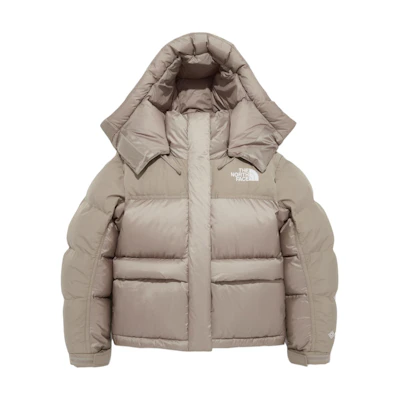 (Women) TNF Retro HIM Light Brown Down Hooded Jacket NJ1DQ83B