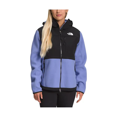 (Women) TNF Retro Logo Embroidered Hoodie Jacket Black Purple NF0A7UR7-N12