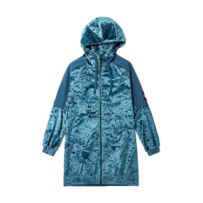 (Women) TNF Retro Logo Patchwork Colorblock Hoodie Blue NF0A3V46-EFS
