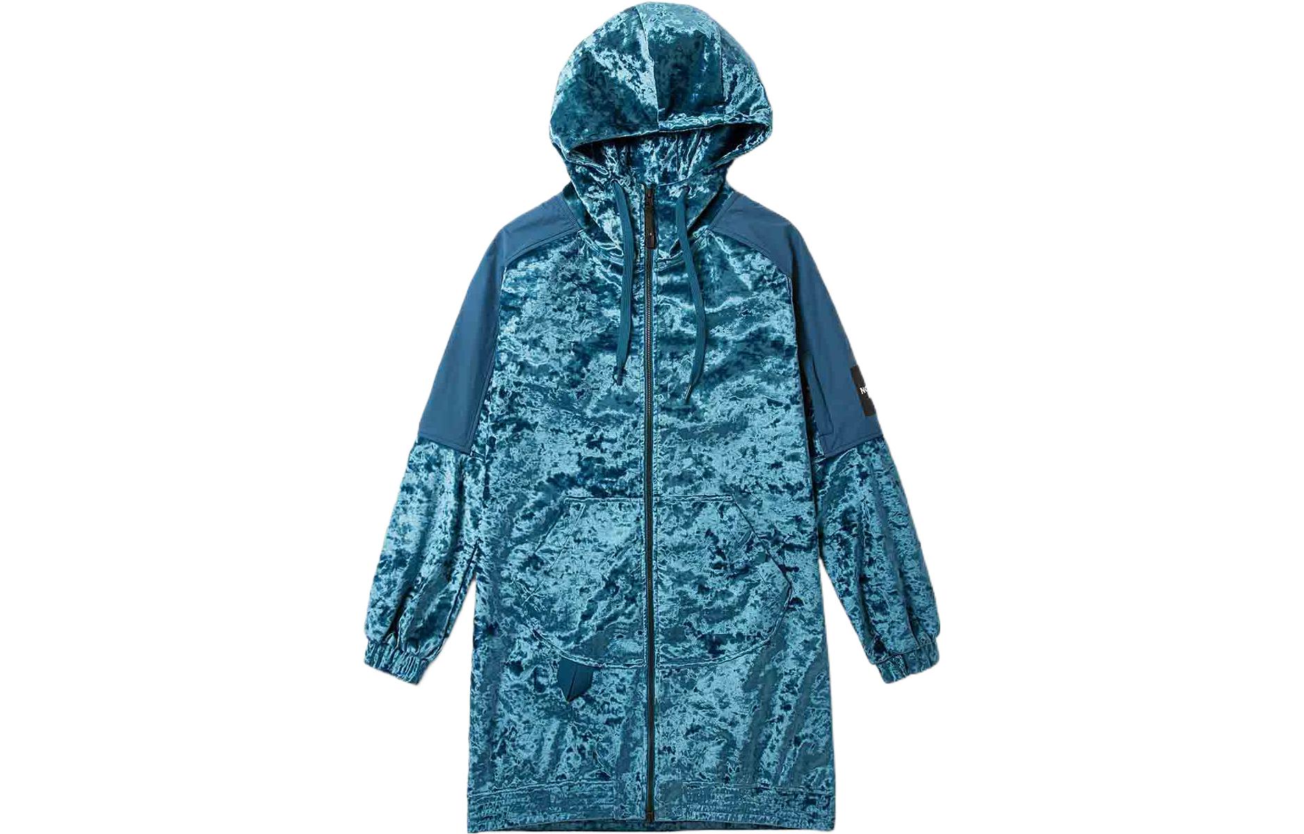 (Women) TNF Retro Logo Patchwork Colorblock Hoodie Blue NF0A3V46-EFS 圖 2