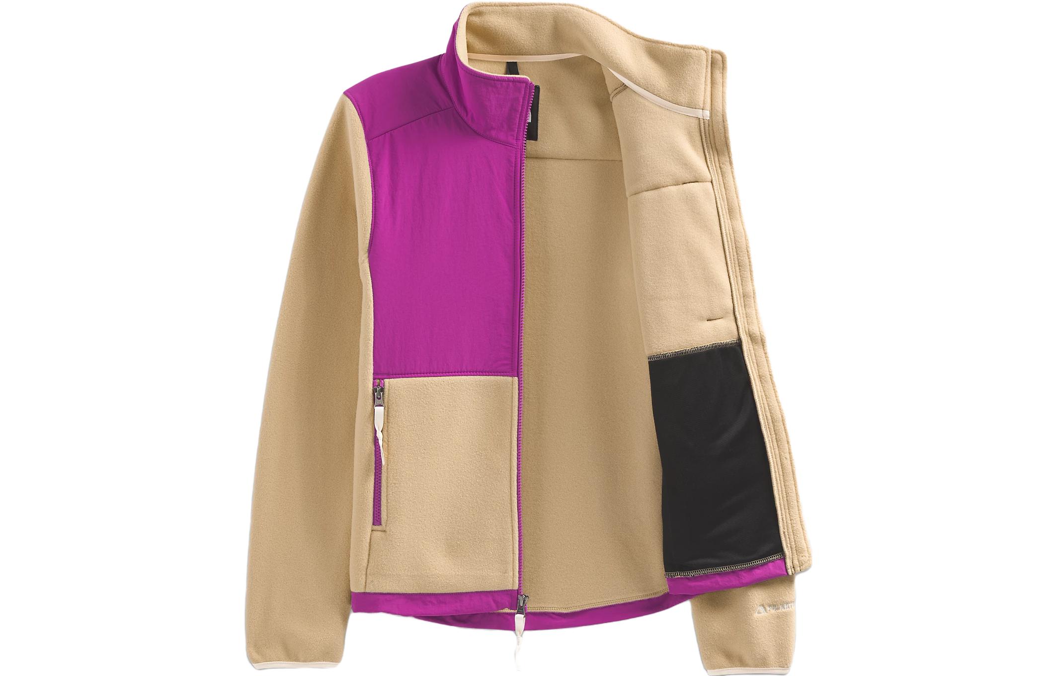 (Women) The North Face Retro Logo Print Zip Jacket Purple Khaki NF0A7UR6-QK9