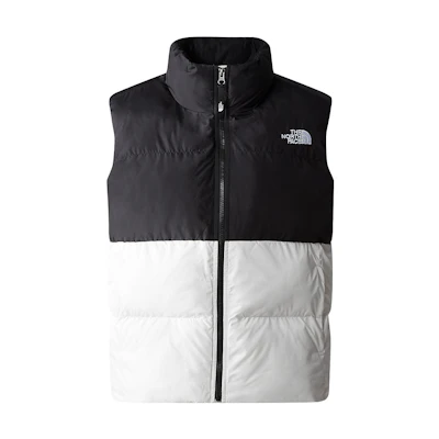 (Women) TNF Saikuru Colorblock Logo Puffer Vest Black/White NF0A853O-Q4C