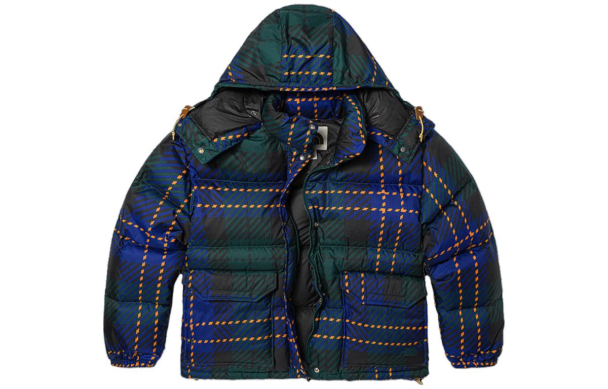 (Women) TNF Sierra Green Colorblock Hooded Down Jacket NF0A7QVX-9C8