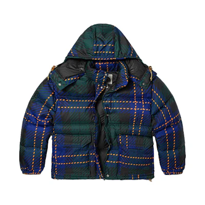 (Women) TNF Sierra Green Colorblock Hooded Down Jacket NF0A7QVX-9C8