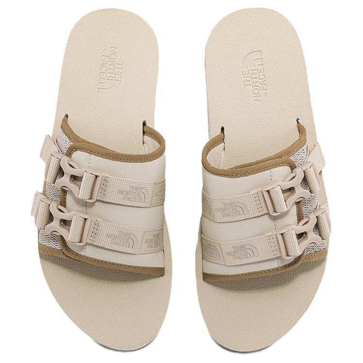 Lookbook 北面THE NORTH FACE 舒適百搭 一字拖鞋 女款 卡其色