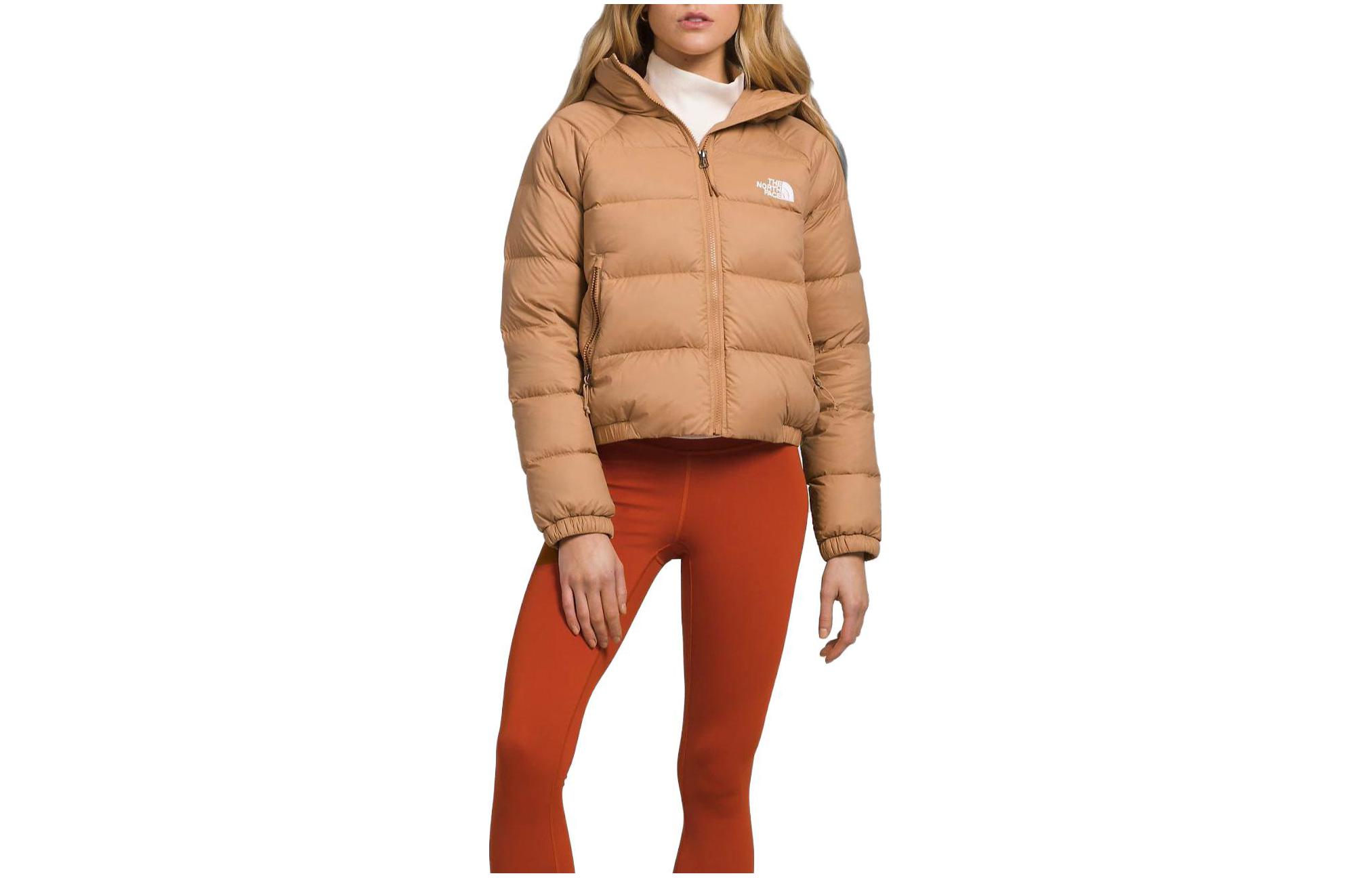 (Women) TNF Solid Color Hooded Long Sleeve Khaki Jacket NF0A5GGG-I0J