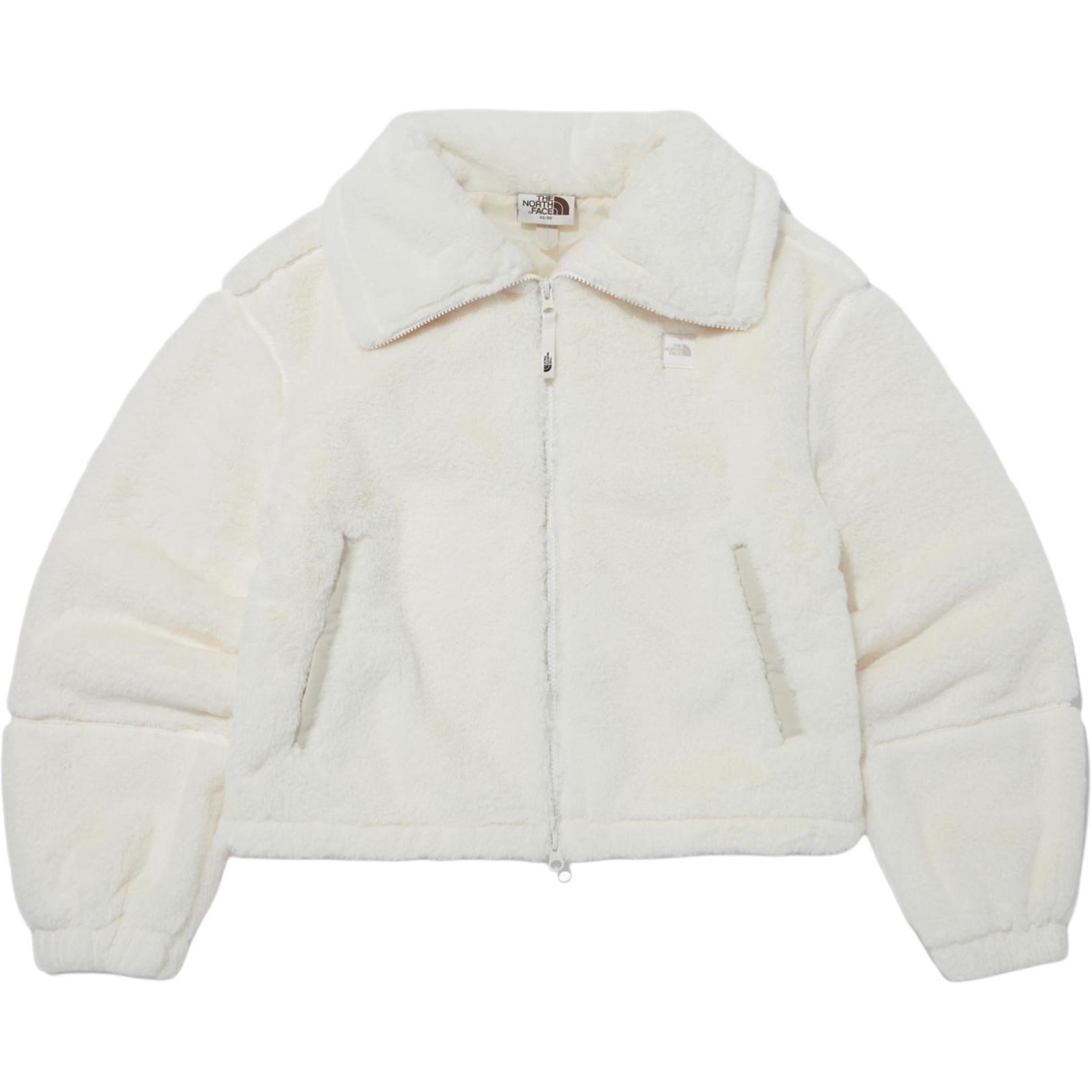 (Women) The North Face Solid Color Zip-Up Long Sleeve Jacket White NJ4FP80M