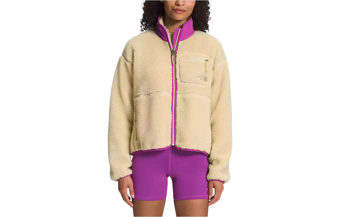 (Women) TNF Solid Fleece Stand Collar Jacket Light Khaki NF0A7URM-PV8