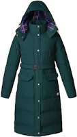 (Women) The North Face Solid Hooded Mid-Length Down Jacket Dark Green NF0A5A9N-D7V (Women) The North Face Solid Hooded Mid-Length Down Jacket Dark Green NF0A5A9N-D7V