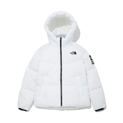 (Women) TNF Solid Logo Hoodie Winter Jacket - White NJ1DM80B