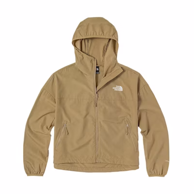 (Women) TNF Solid Logo Zip-Up Hoodie Jacket - Khaki NF0A7WB3-PLX