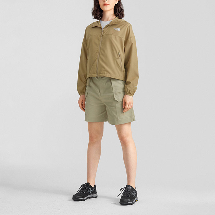 (Women) TNF Solid Logo Zip-Up Hoodie Jacket - Khaki NF0A7WB3-PLX 圖 4