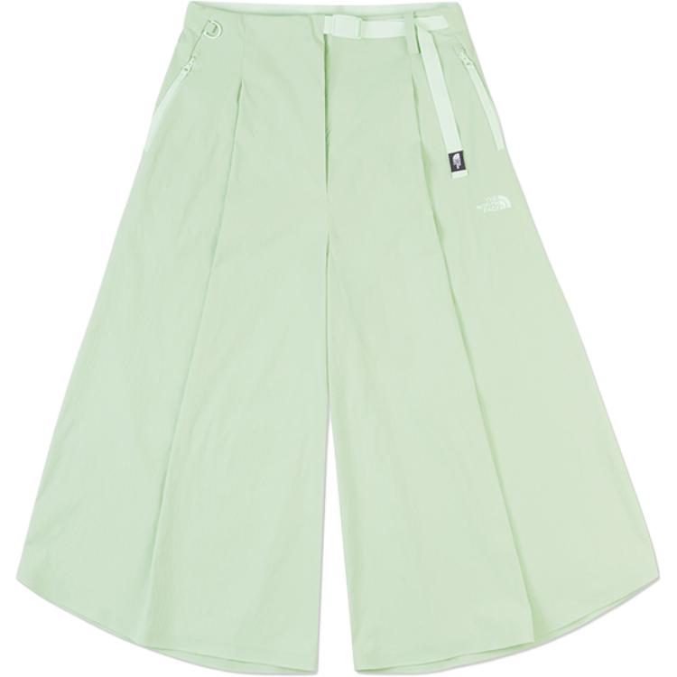 (Women) The North Face Solid Loose Fit Cropped Casual Pants Green NF0A8A7G-I0G