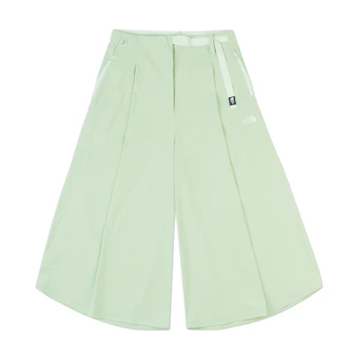 (Women) TNF Solid Loose Fit Cropped Casual Pants Green NF0A8A7G-I0G