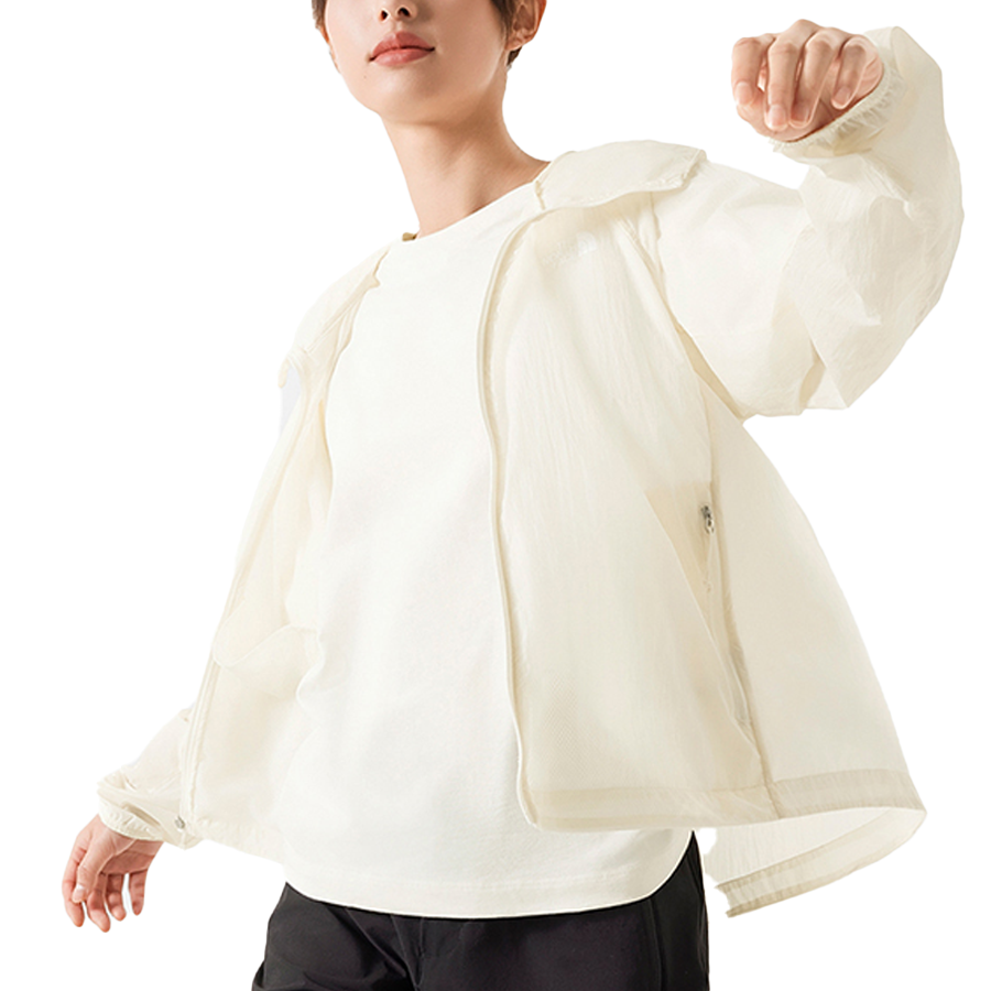 (Women) TNF Streamlet Lightweight Zip-Up Hoodie Jacket - Sand Dune White NF0A87VR-QLI 圖 4