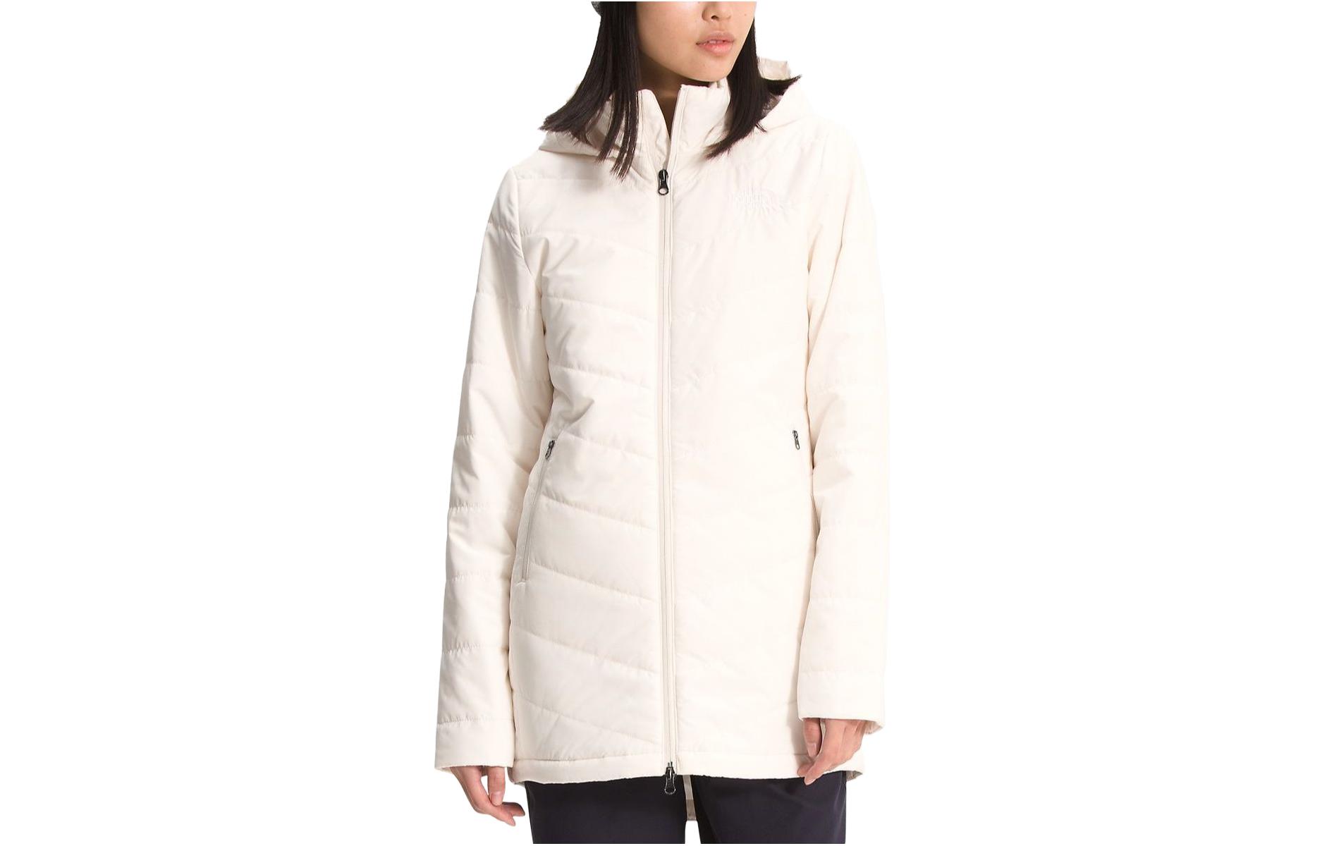 (Women) TNF Tamburello 2 Black Hooded Full-Zip Jacket - White NF0A5GDX-N3N