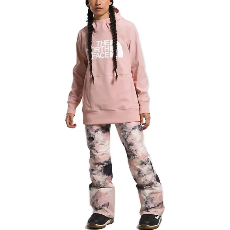 Shop (W) The North Face Tekno Pullover Hoodie Lengan Panjang Cetak Huruf Pink NF0A7UUK-LK6