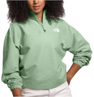 (Women) The North Face Tekware™ Grid 1/4 Zip Mock Neck Sweatshirt Green NF0A84F3-I0G (Women) The North Face Tekware™ Grid 1/4 Zip Mock Neck Sweatshirt Green NF0A84F3-I0G