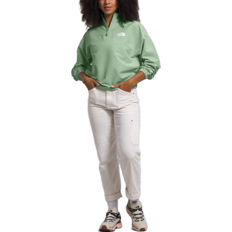 Shop (W) Sudadera Verde The North Face Tekware™ Grid 1/4 Zip Cuello Mock. NF0A84F3-I0G