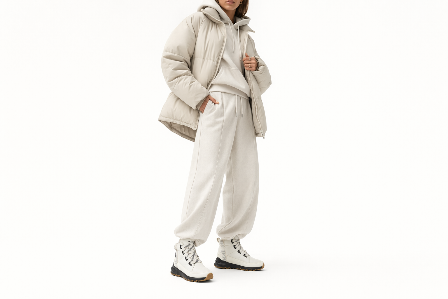 Order 北面THE NORTH FACE ThermoBall蕾丝奢华蝴蝶結 舒适运动登山徒步 短筒 户外靴 女款 白色
