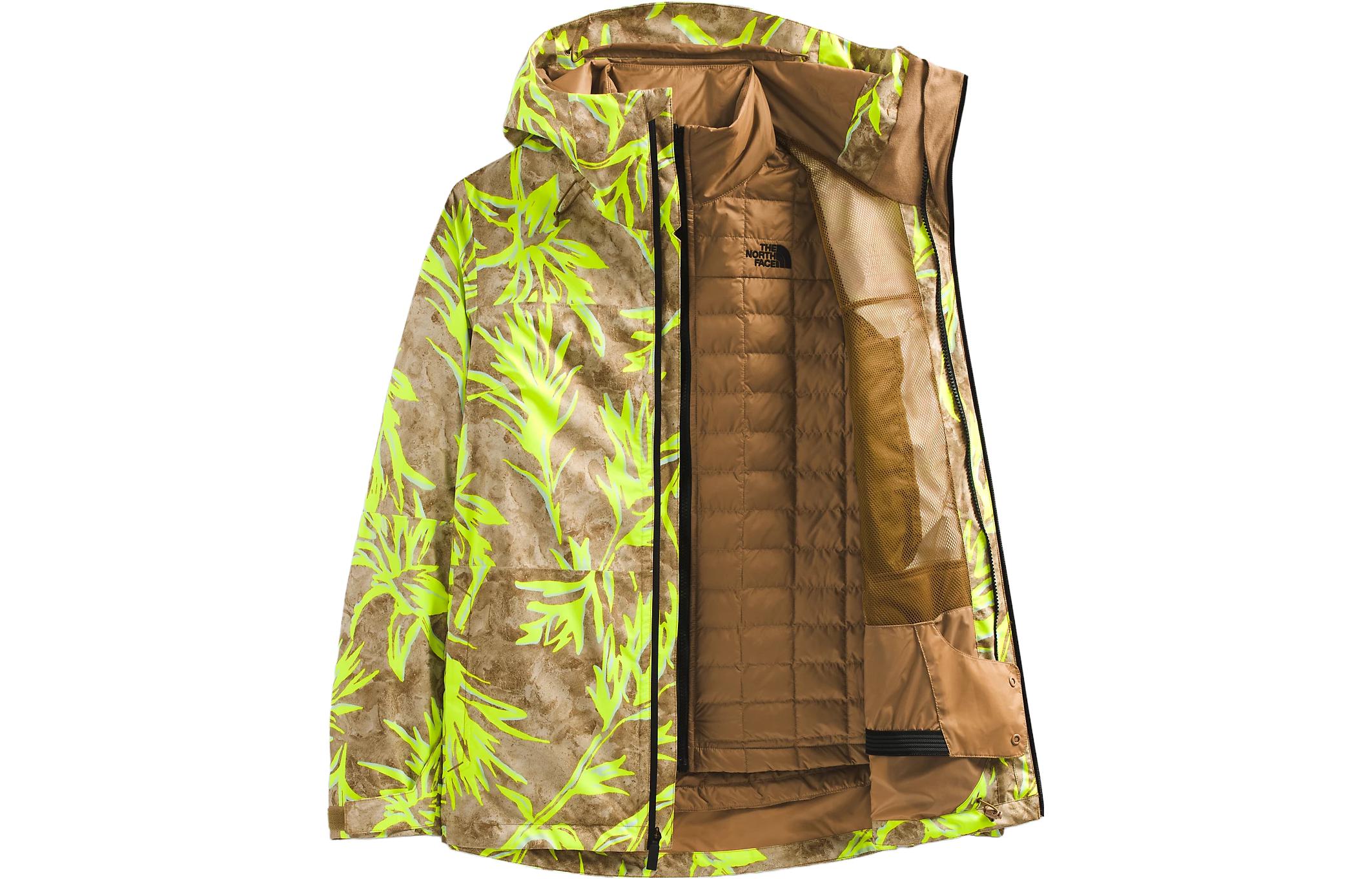 (Women) TNF ThermoBall Printed Hooded Jacket Brown Green NF0A4R18-IR8