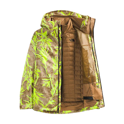 (Women) TNF ThermoBall Printed Hooded Jacket Brown Green NF0A4R18-IR8
